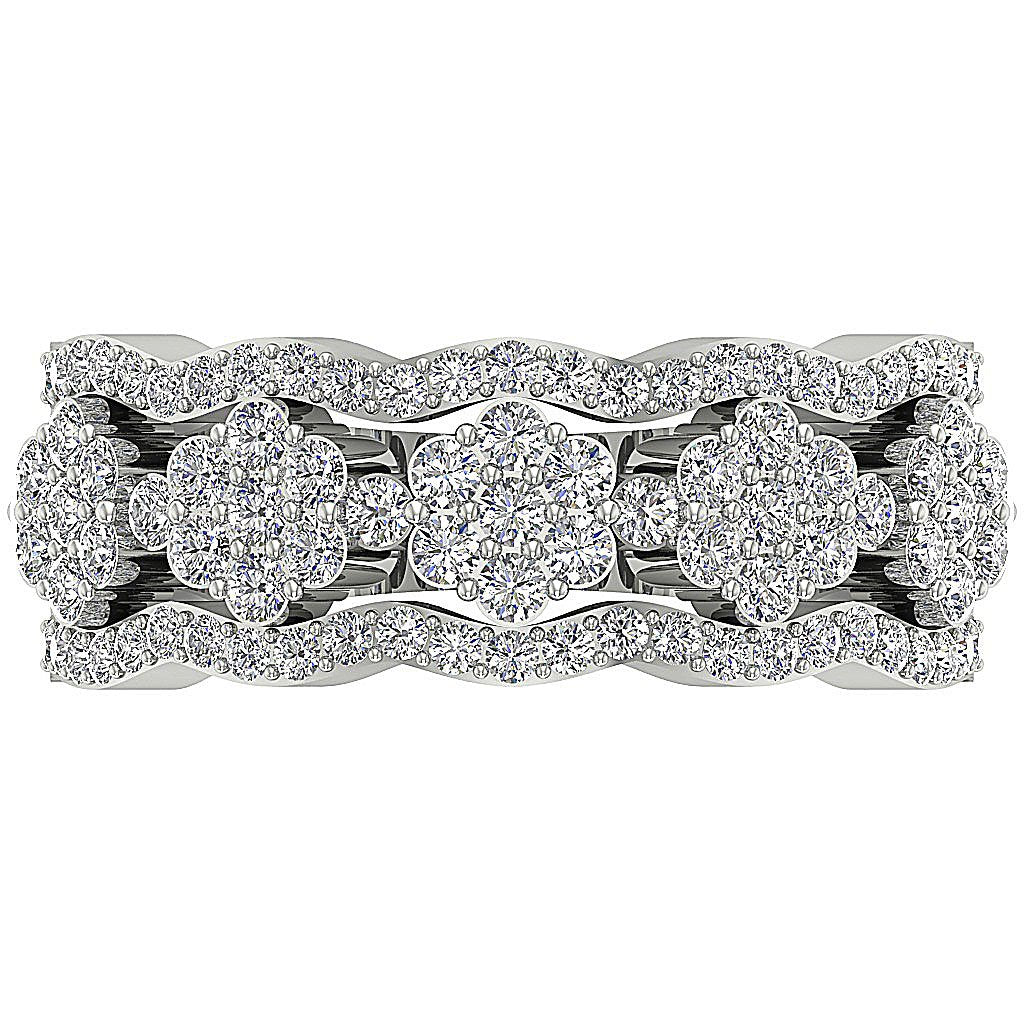 I1 G 1.50 Ct Designer Engagement Ring Natural Diamond 14K Yellow Gold Prong Set 8.55 MM