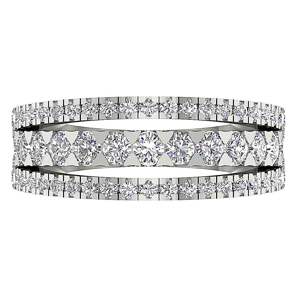 14K Solid Gold Designer Anniversary Ring Round Diamond I1 G 2.00 Ct Prong Set 8.65 MM