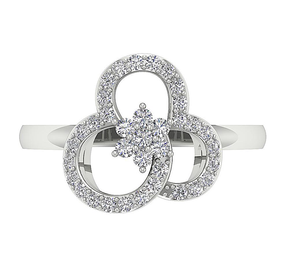 Genuine Diamond Round Cut 14K Solid Gold Ring Diamond Ring SI1 G 0.40 Ct 11.80MM