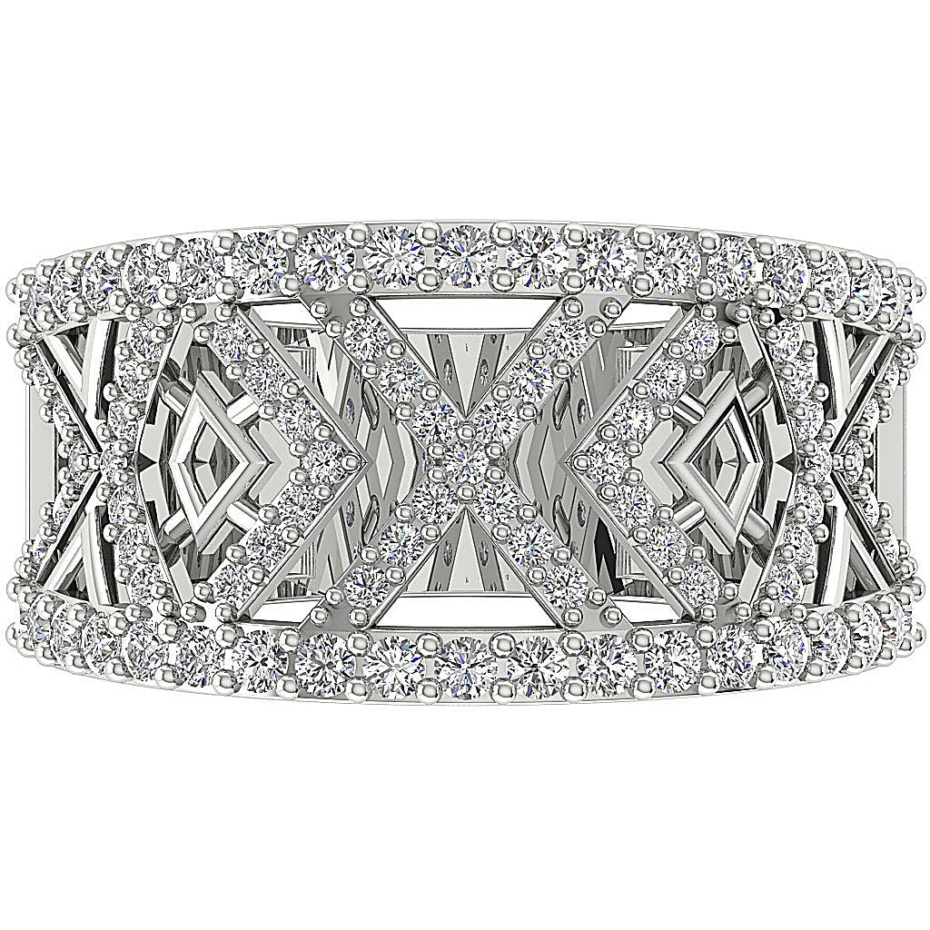 Round Diamond Anniversary Ring SI1 G 1.00 Ct 14k Solid Gold Prong Set 11.60 MM
