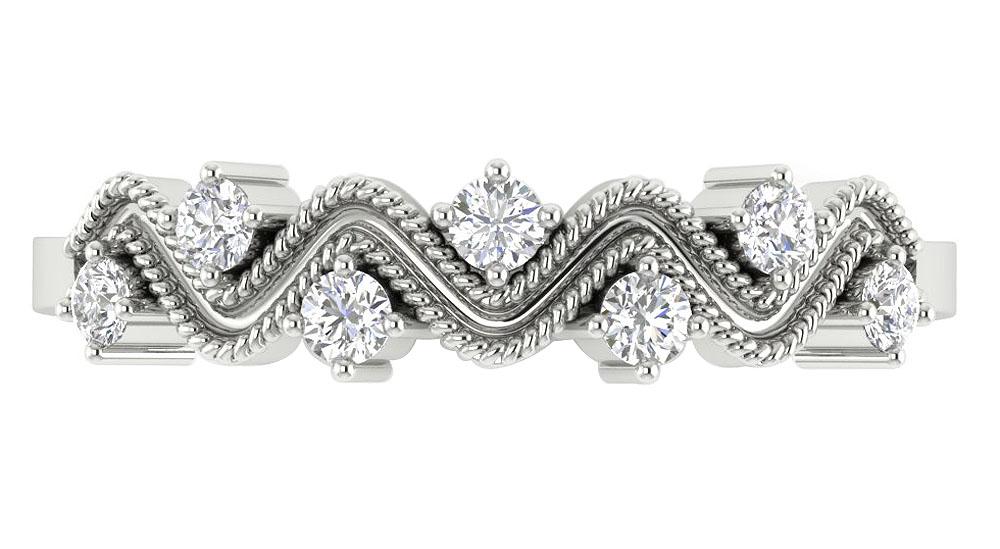 Designer Fashion Wedding Ring Genuine Diamond I1 G 0.30 Ct 14K Solid Gold Prong Set