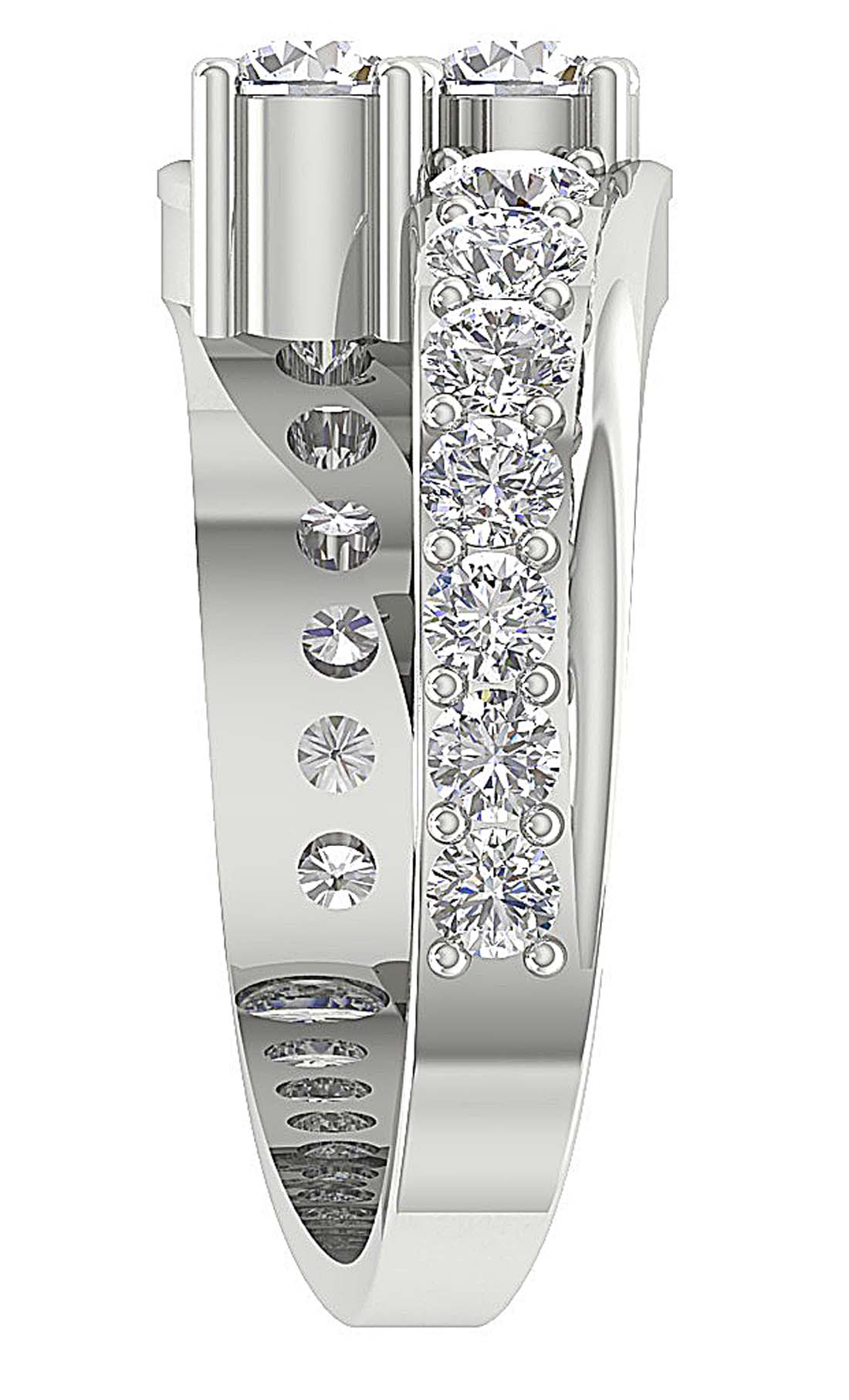 Prong Set Forever Us Two Stone Solitaire Anniversary Ring I1 G 2.10 Ct Round Diamond 14k Rose Gold