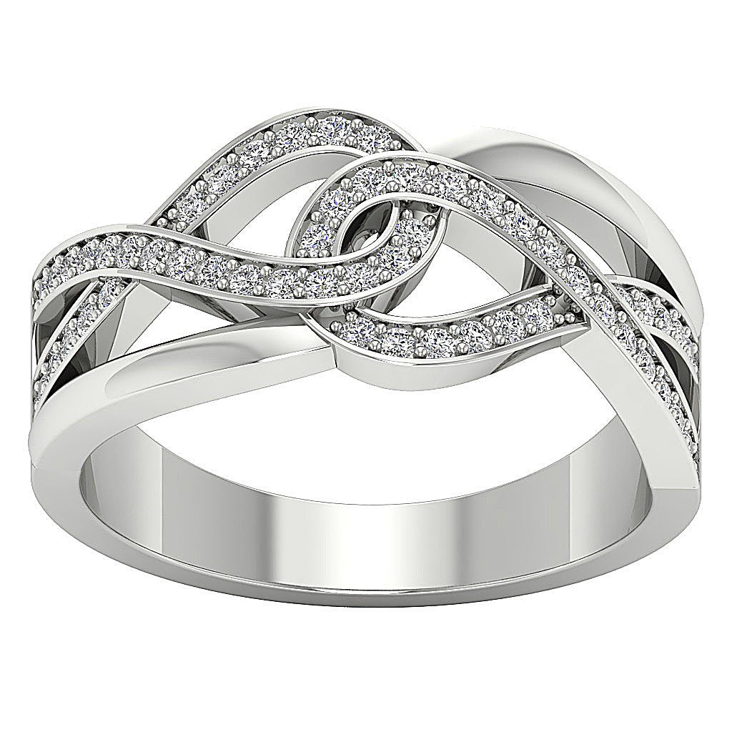 14K Rose Gold Designer Wedding Ring Genuine Diamond I1 G 0.40 Ct Prong Set 9.50 MM