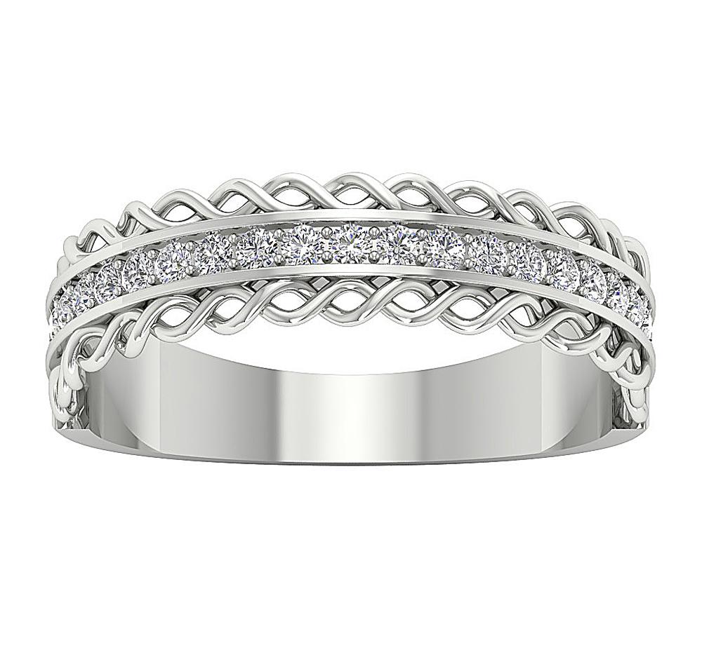 Natural Diamond Engagement Ring SI1 G 0.35 Ct 14K Gold 5.45MM