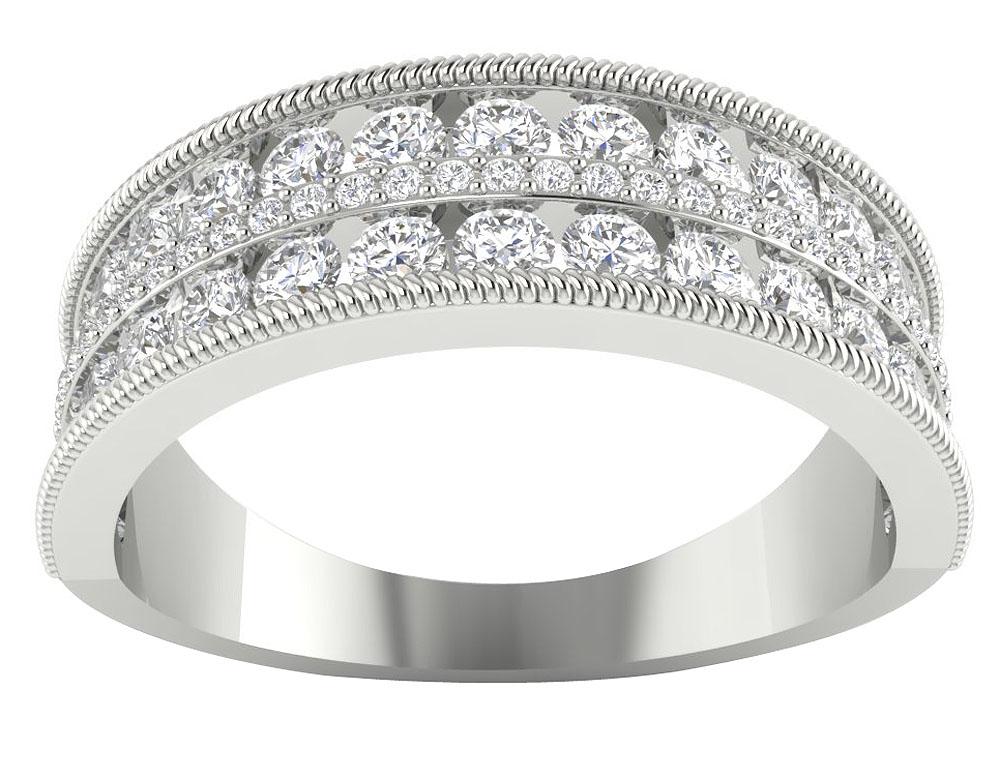 Designer Wedding Ring14k White Yellow Rose Gold I1 G 1.550 Ct