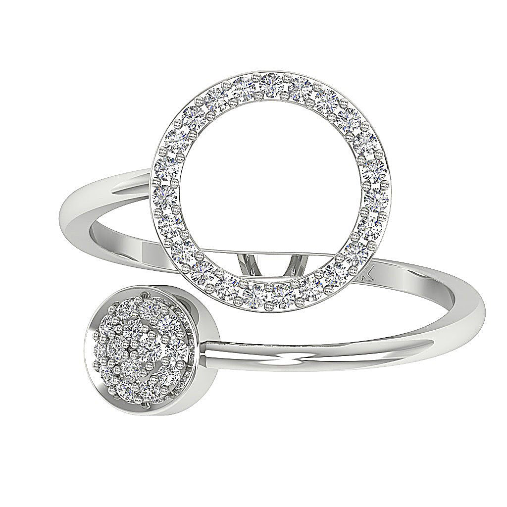 Engagement Ring SI1 G 0.30 Ct Genuine Round Cut Diamond Prong Set 16.40 MM