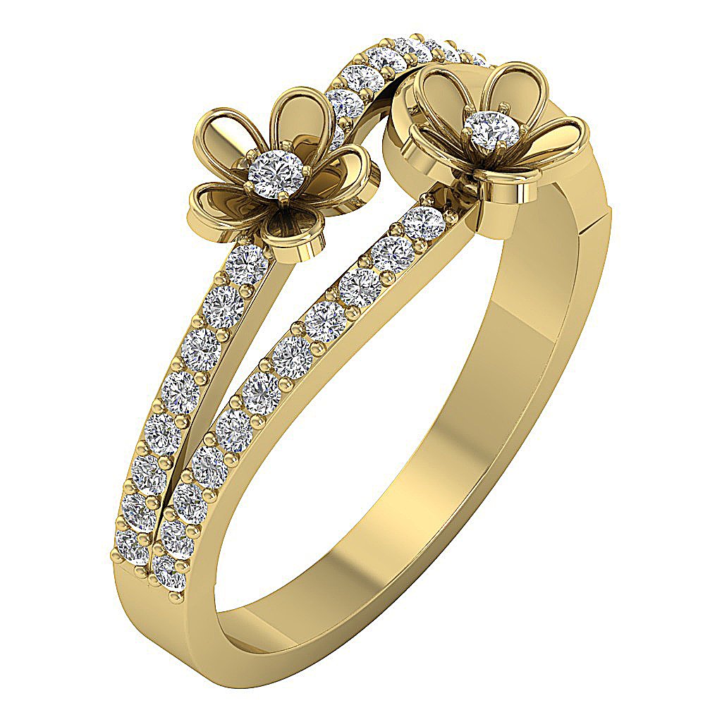 Anniversary Diamond Ring SI1 G 0.50Ct Prong Set 14K Solid Gold 10.00 MM