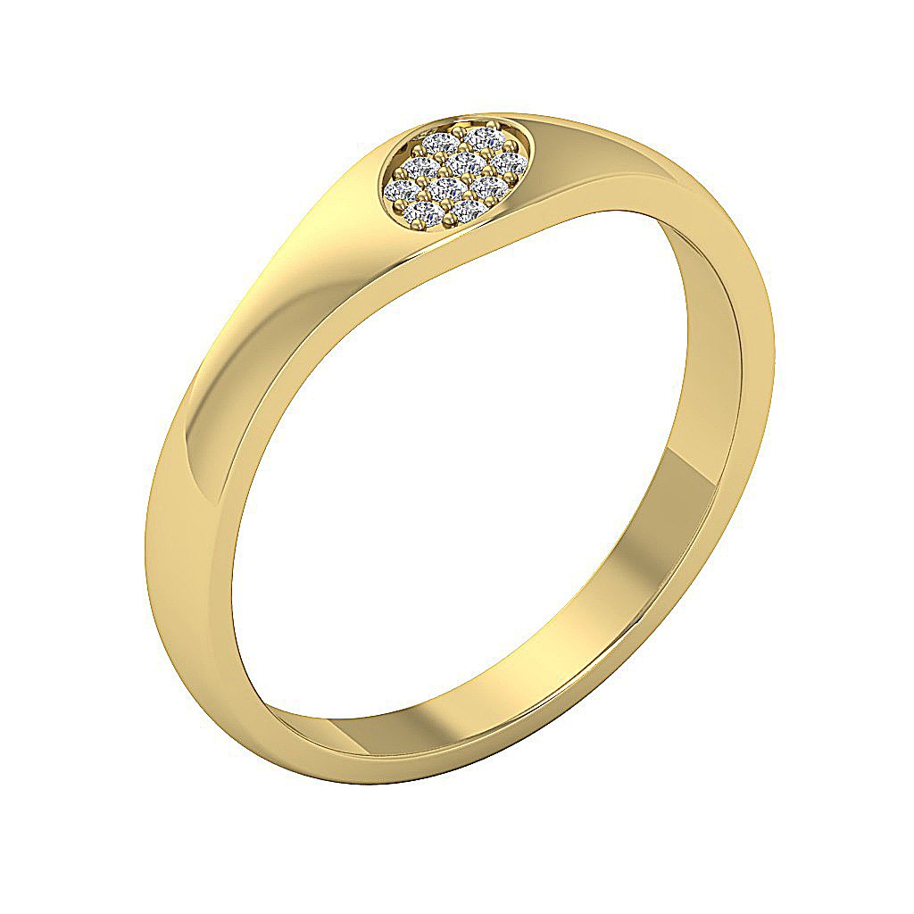 Genuine Diamond Wedding Ring I1 G 0.15 Ct Round Cut Diamond Prong Set 14K White Yellow Rose Gold 5.00MM