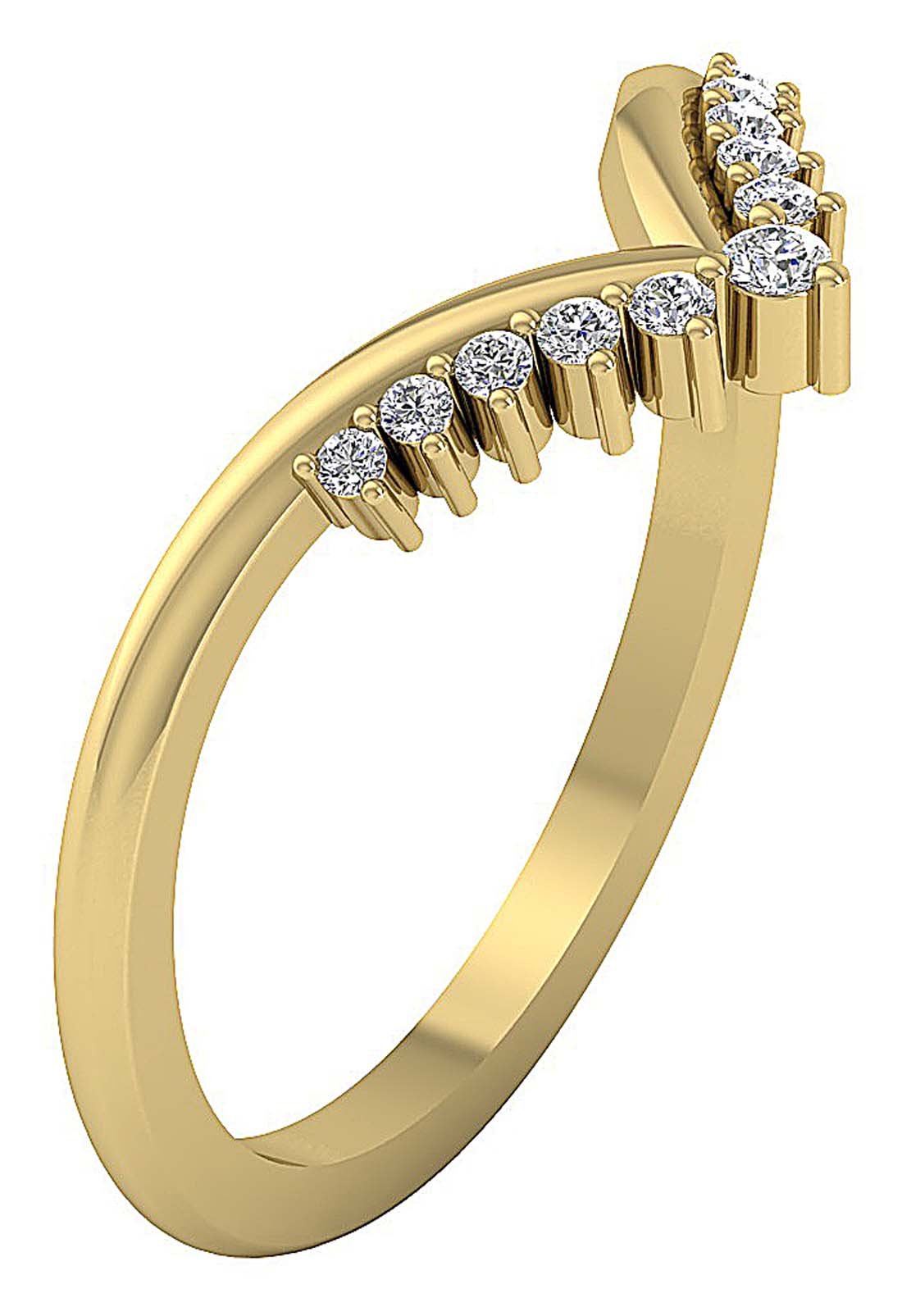 Natural Diamond Designer Engagement Ring SI1 G 0.15 Ct 14K White Gold Prong Set 9.35 MM