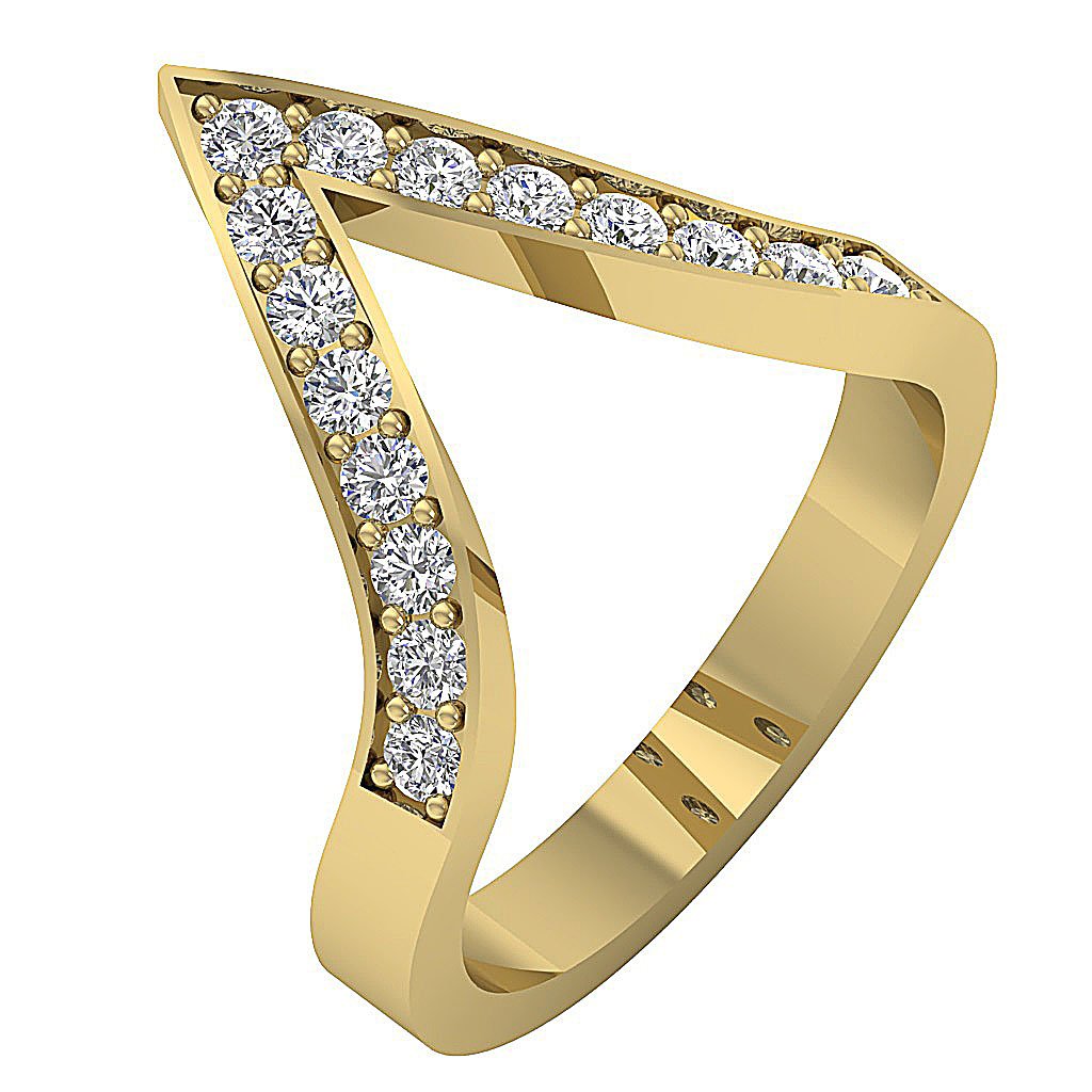 Genuine Designer Engagement Diamond Ring SI1G 0.65Ct 14K Solid Gold 16.30MM