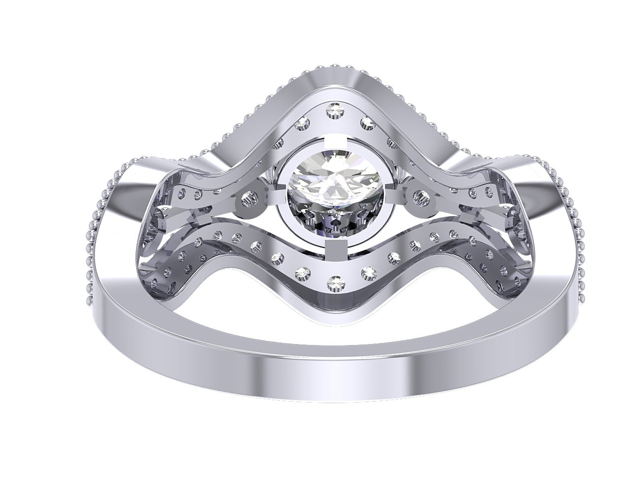 Best Wedding Band For Round Solitaire Prong Set SI1 G 1.10 Carat 14K Solid Gold