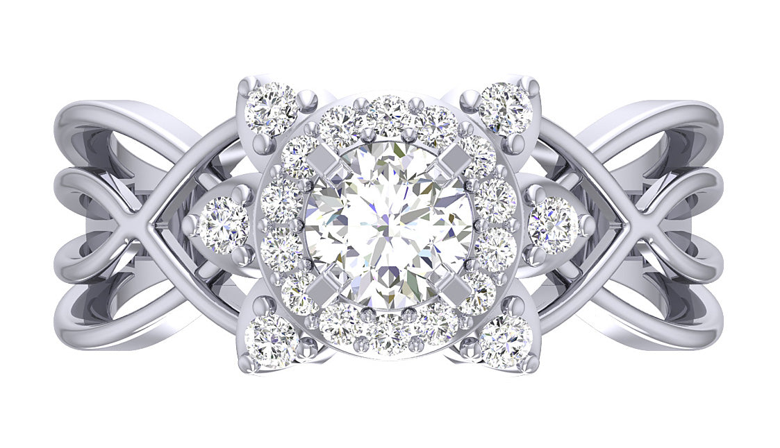 14K Gold Designer Solitaire Engagement Ring For Women SI1 G 0.90 Carat Natural Diamond