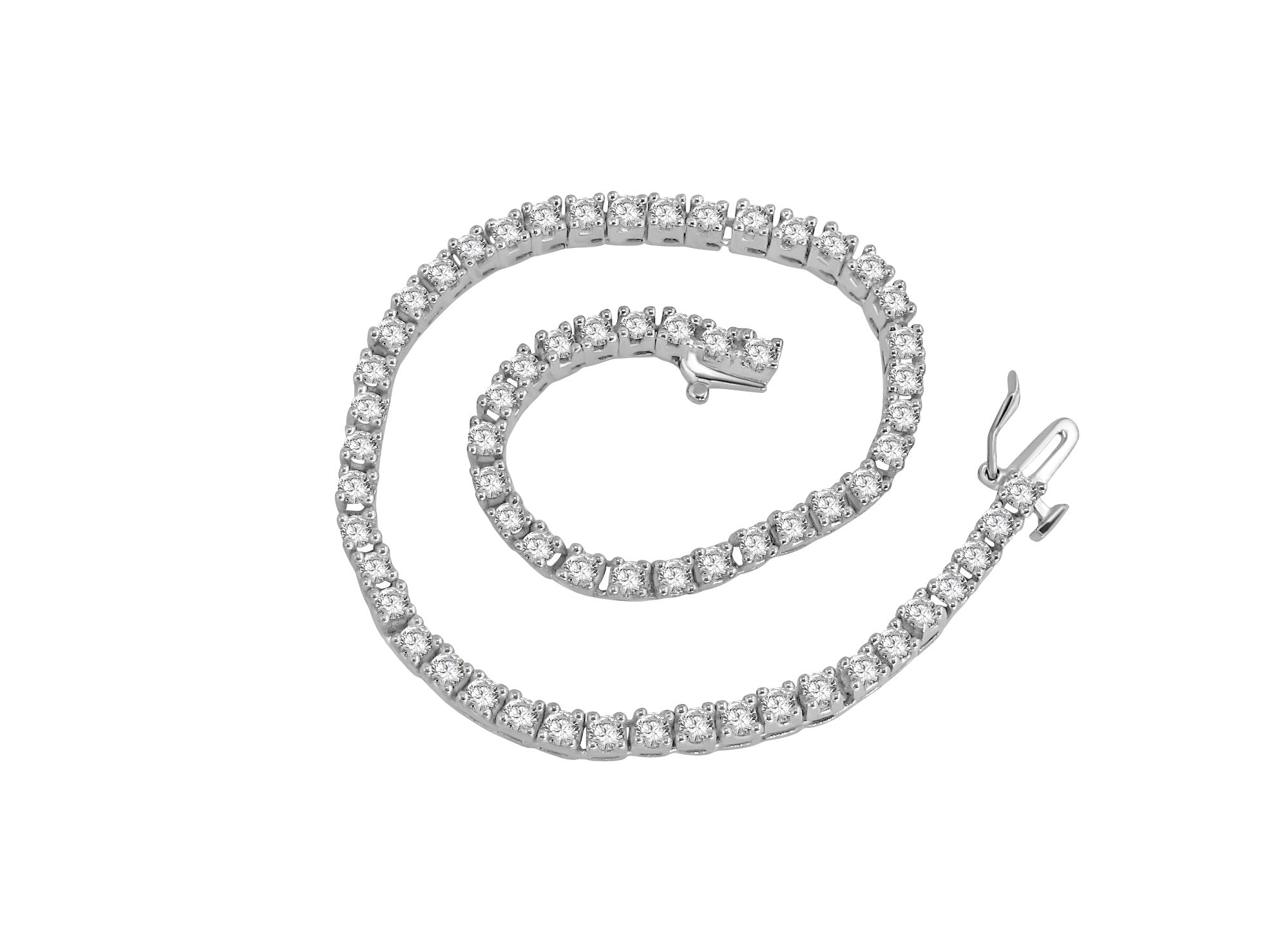 3.25Ct Tennis Bracelet 14k Solid Gold Natural Diamonds VVS1/VS1/SI1/I1 Prong Set 7.00Inch