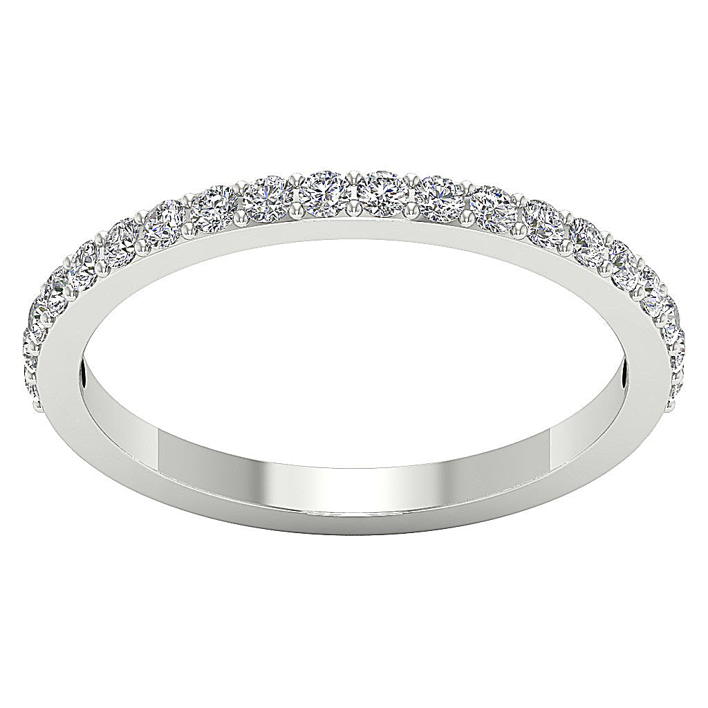 Anniversary Ring I1 G 0.55 Ct Natural Diamond 14K Solid Gold Prong Set