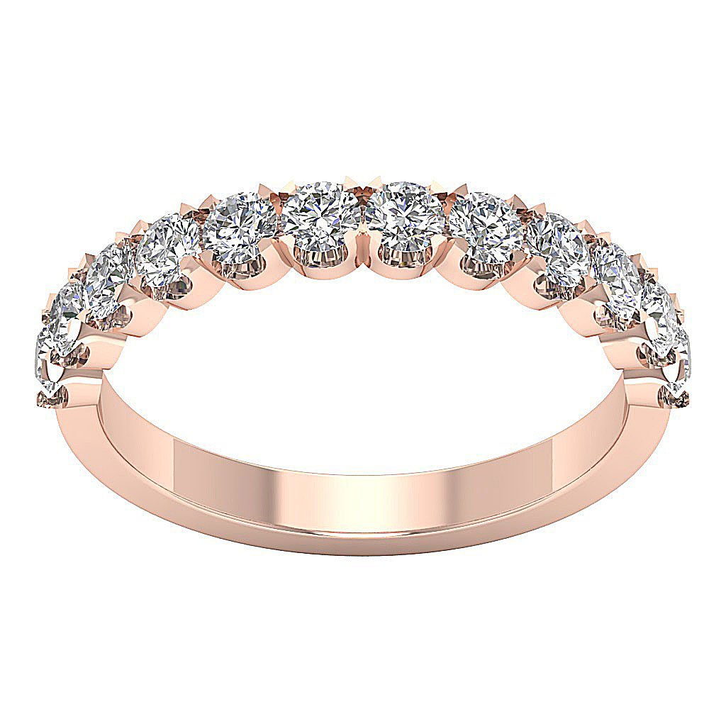 SI1 G 1.05 Ct Designer Engagement Ring Natural Diamond 14K Solid Gold Prong Set 3.30 MM