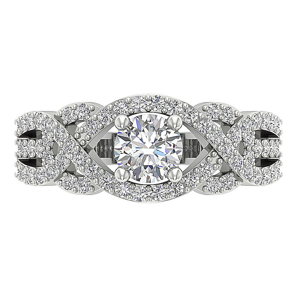 I1 G 1.20 Carat Natural Diamond 14k Solid Gold Unique Anniversary Ring