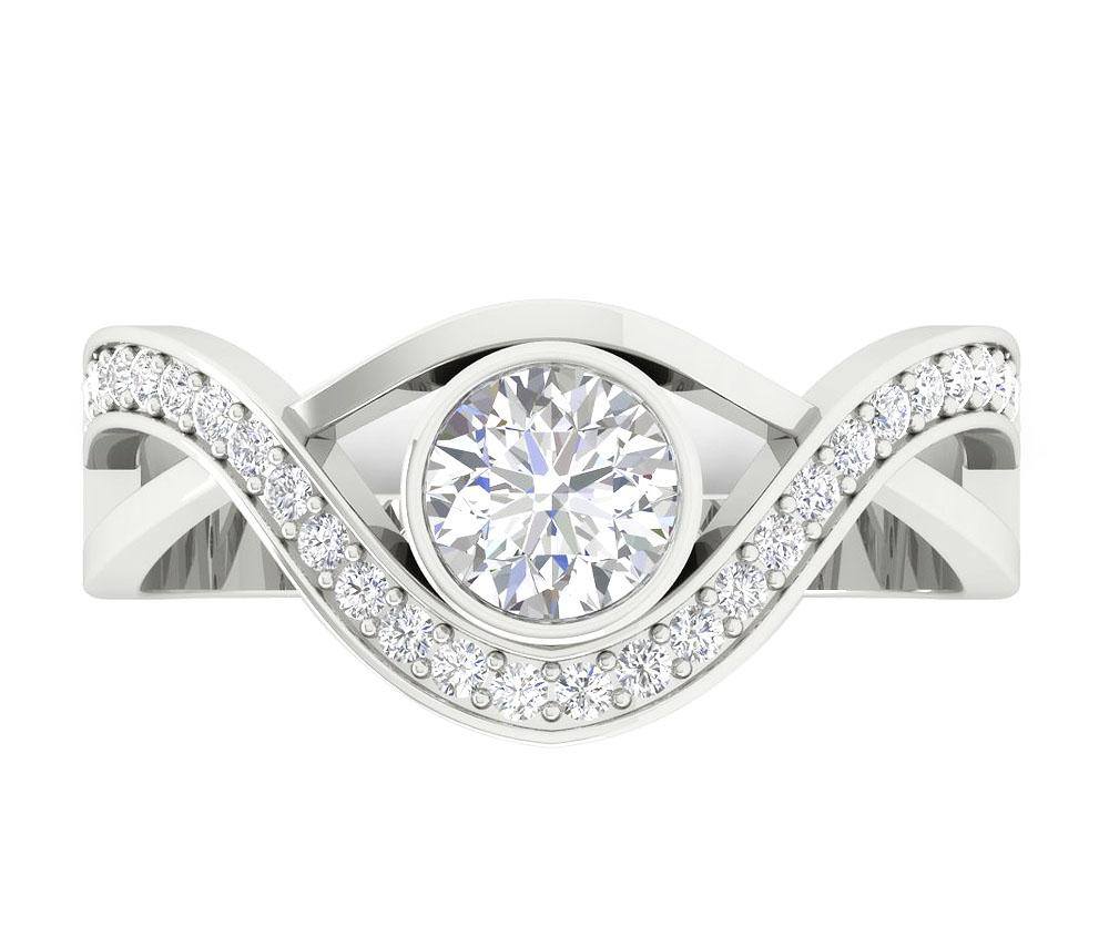 Natural Diamond Solitaire Vintage Engagement Ring SI1 G 1.00 Ct 14k White Gold Prong Bezel Set