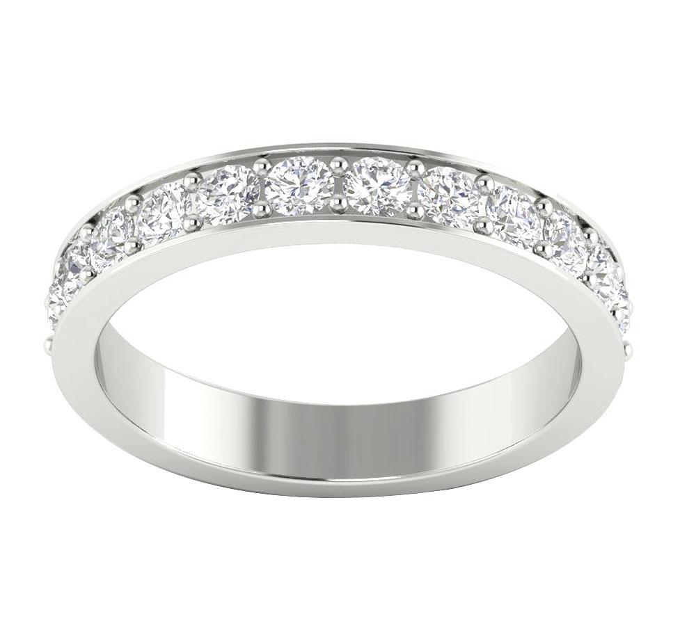 Engagement Genuine Diamond Ring SI1 G 1.00 Ct Round Cut Diamond Prong Set 3.60 MM