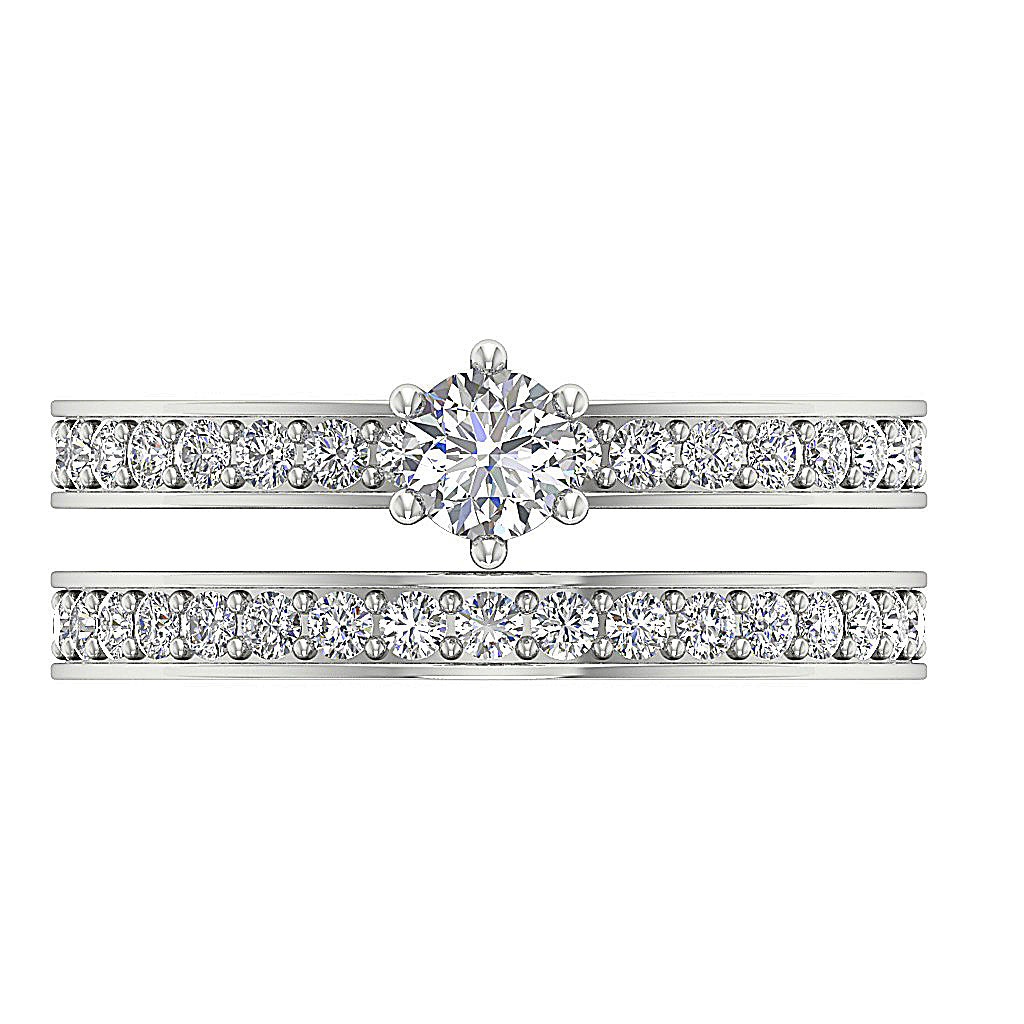 TopViewGenuineDiamondBridalRingProngSet