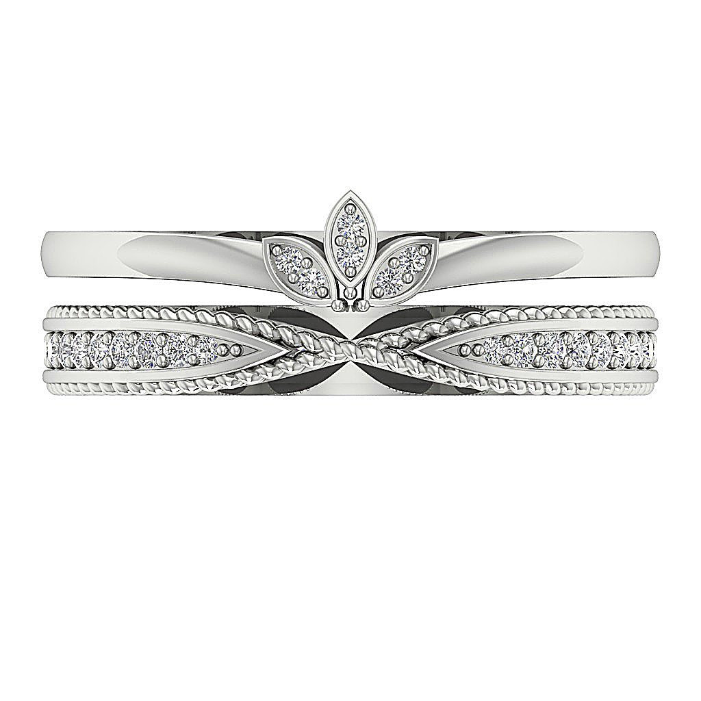 Forever Bride Wedding Sets I1 G 0.50 Ct Natural Diamond 14K Yellow Gold