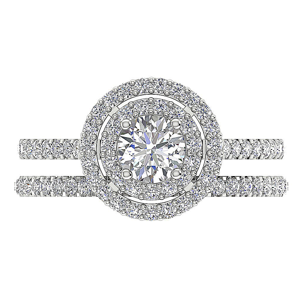 TopViewGenuineDiamondBridalRingProngSet