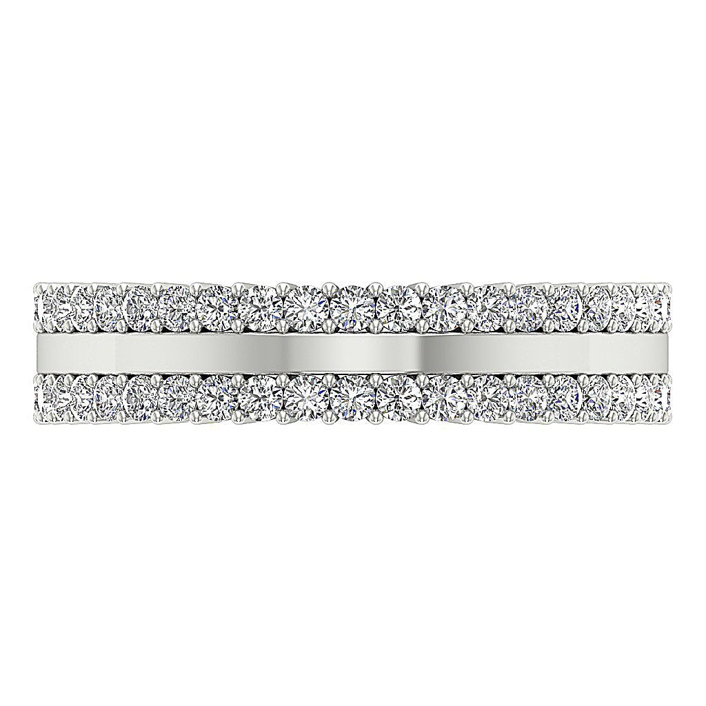 SI1 G 1.75 Ct Round Diamond 14k Solid Gold Antique Engagement Eternity Ring