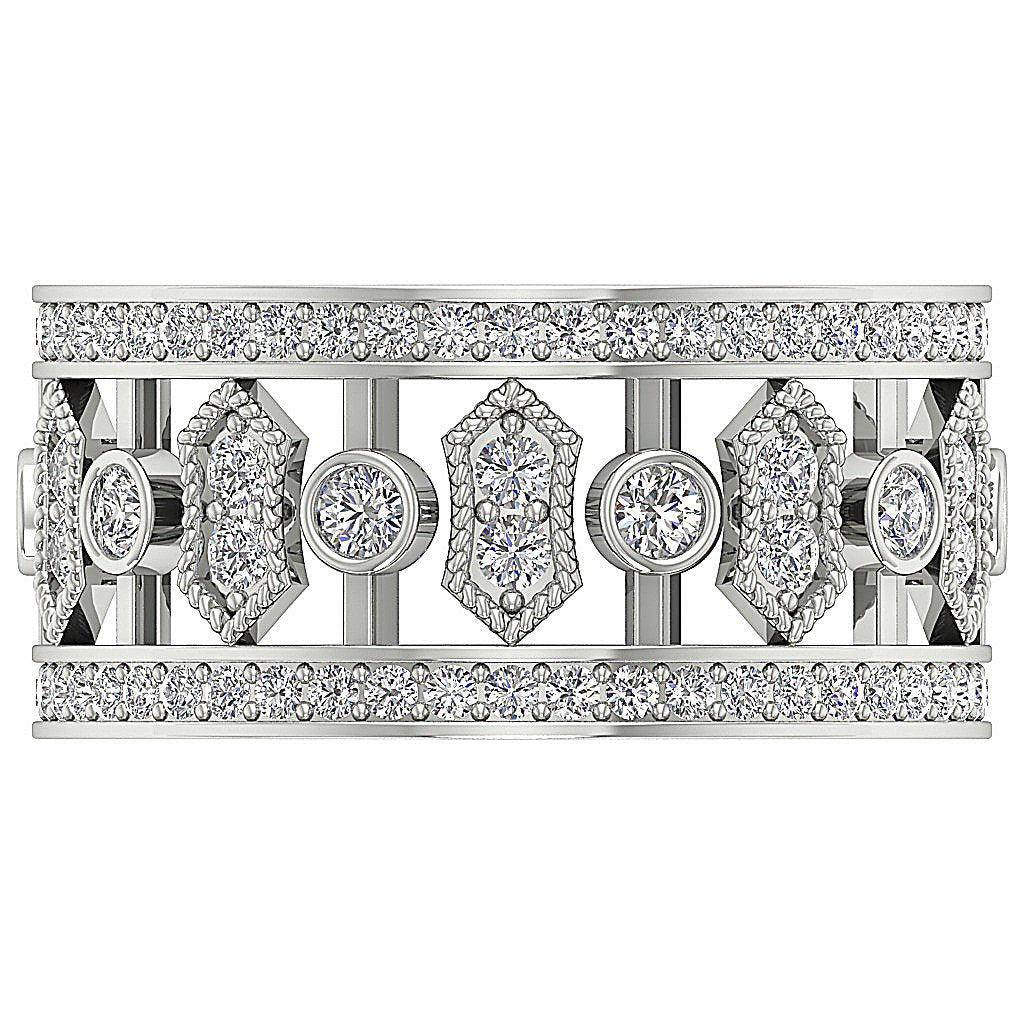 Eternity Wedding Ring 14k Rose Gold Genuine Diamond I1 G 1.75 Ct Prong Bezel Set 10.20 MM