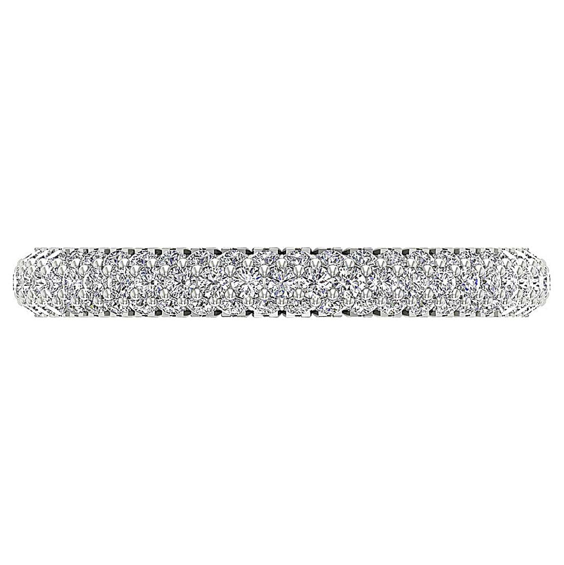 Natural Diamond I1 G 1.40 Ct Designer Wedding Eternity Ring 14k Solid Gold