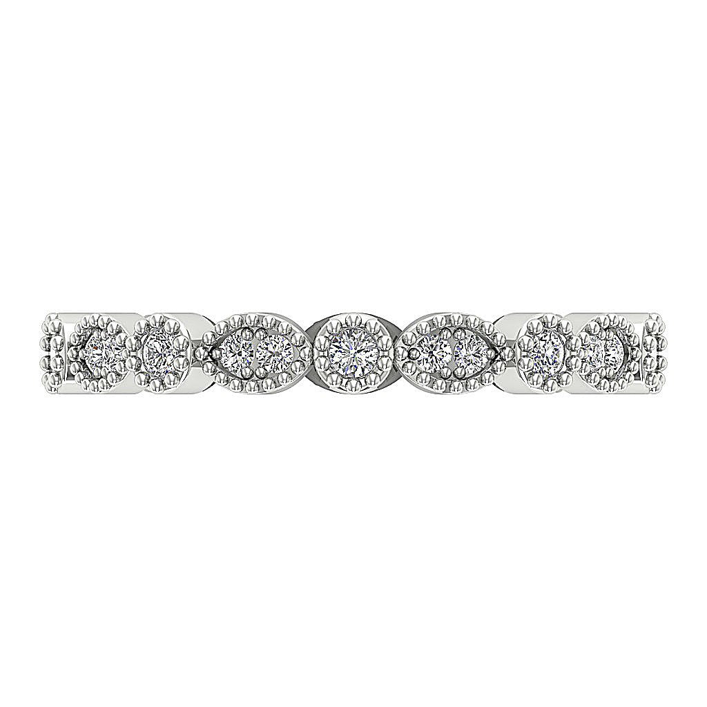 Eternity Wedding Ring I1 G 0.45 Ct Genuine Diamond Prong Bezel Set 14k Solid Gold 2.90 MM
