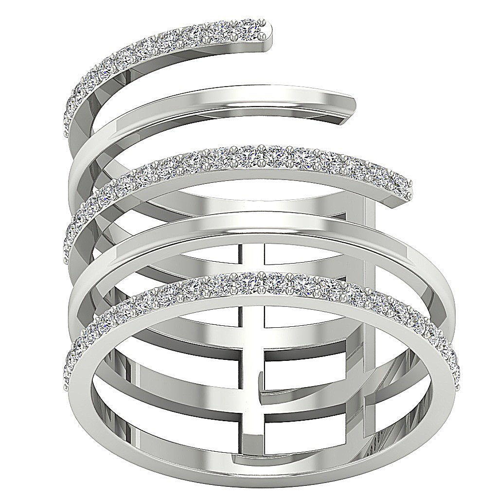 Engagement Round Diamond 14K Solid Gold Ring Prong Set SI1 G 0.75 Ct 17.50 MM