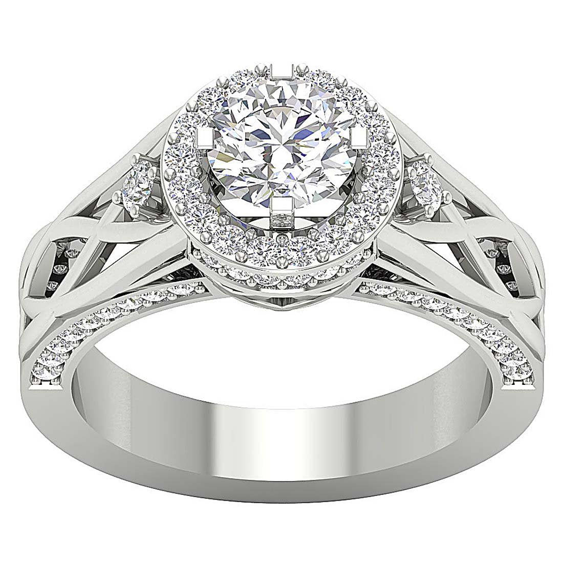 I1 G 1.80 Ct Designer Solitaire Wedding Ring Genuine Diamond 14k White Yellow Rose Gold Prong Set