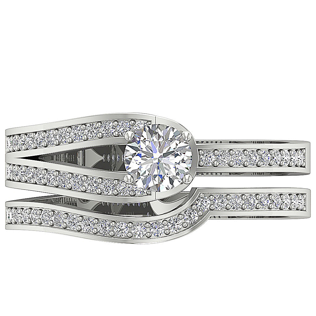 TopViewNaturalDiamondBridalRingPaveSet