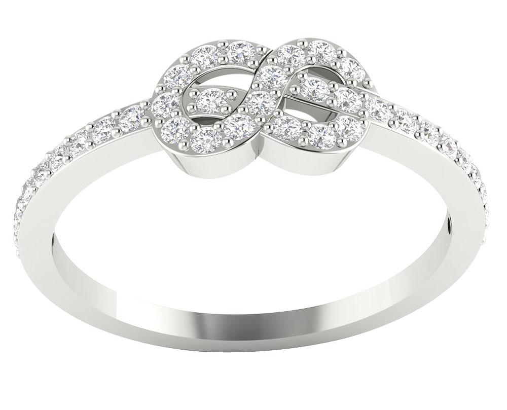 14K White Gold Designer Wedding Ring Genuine Diamond SI1 G 0.35 Ct Prong Set 5.80 MM