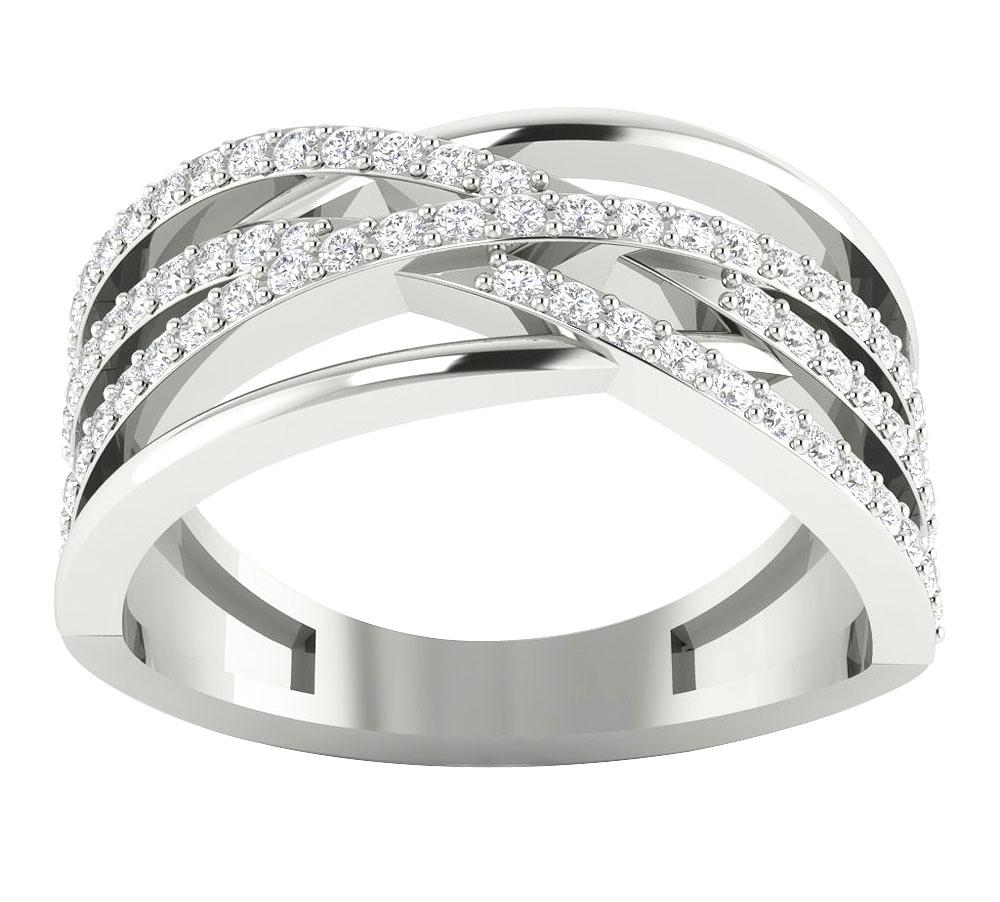 Genuine Diamond 14K Solid Gold Ring Prong Set SI1 G 0.60 Ct 8.95 MM