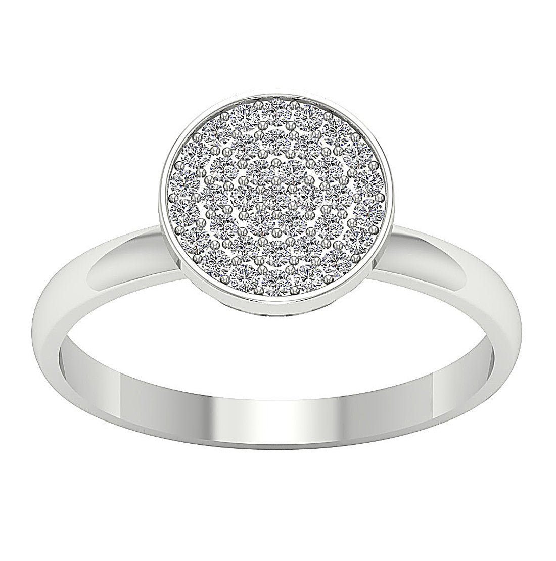 Engagement Prong Set SI1 G 0.35 Ct Round Diamond Solid Gold 9.85MM