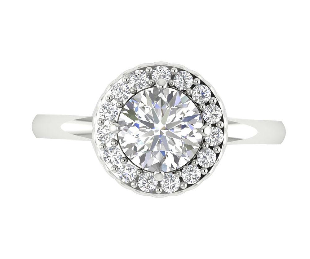 I1 G 1.40 Ct Genuine Diamond 14k Solid Gold Solitaire Designer Wedding Ring