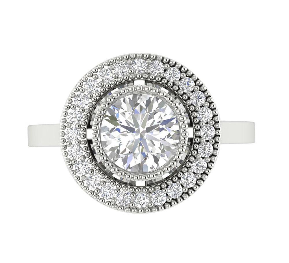 Prong Set Designer Solitaire Anniversary Ring I1 G 1.30 Ct Round Diamond 14k Rose Gold