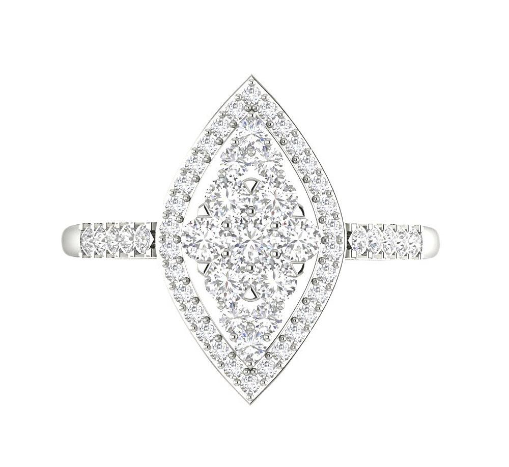 14k Solid Gold Genuine Diamond I1 G 1.20 Ct Unique Fashion Engagement Ring