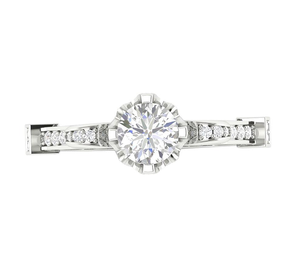 14k Solid Gold Genuine Diamond I1 G 1.40 Ct Solitaire Designer Engagement Ring