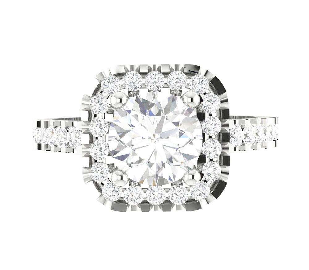 Round Diamond Solitaire Anniversary Ring I1 G 2.25 Ct 14k White Gold Prong Set 11.65 MM