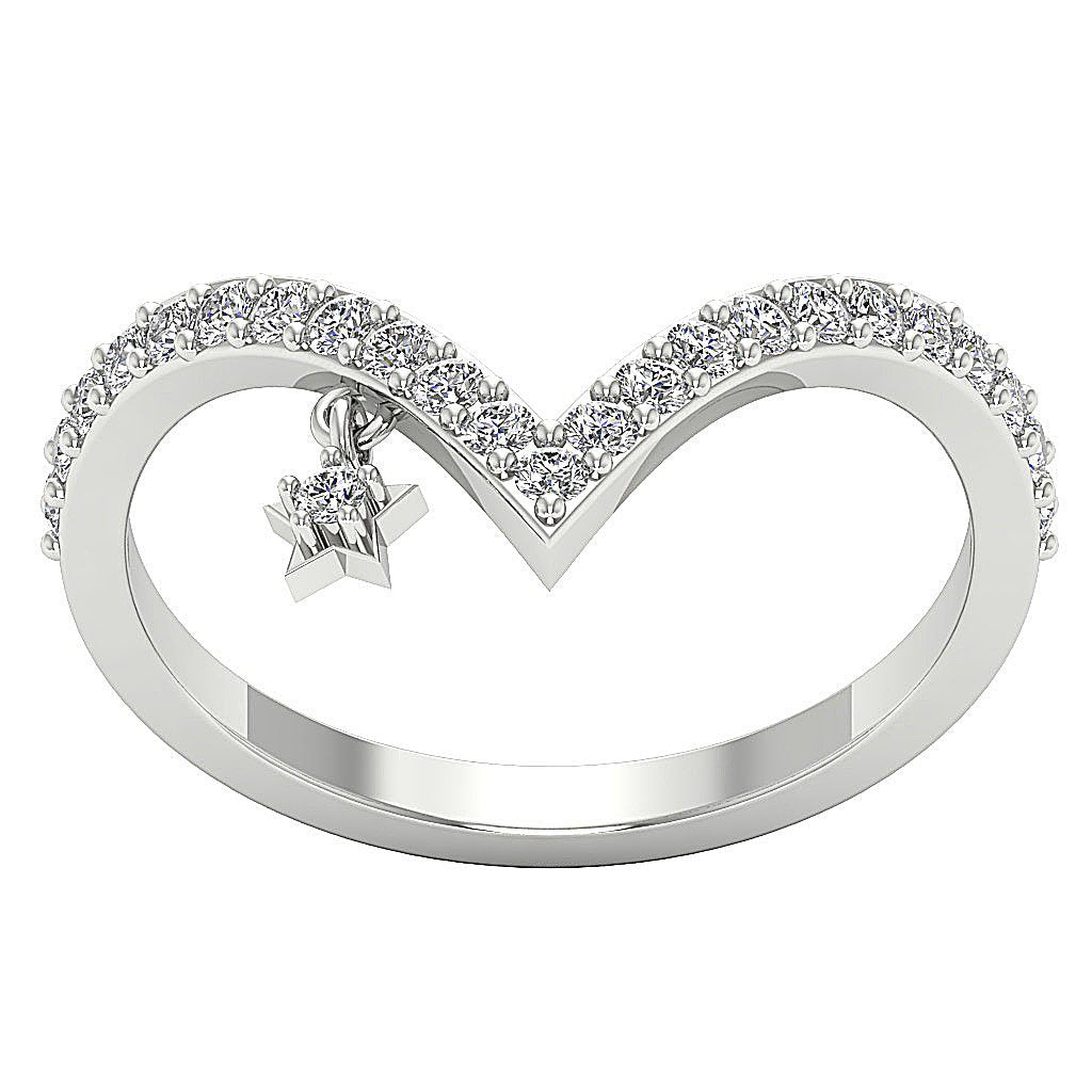 SI1 G 0.50 Ct Engagement Ring Natural Diamond Cut Prong Set 14k White Gold 11.25 MM