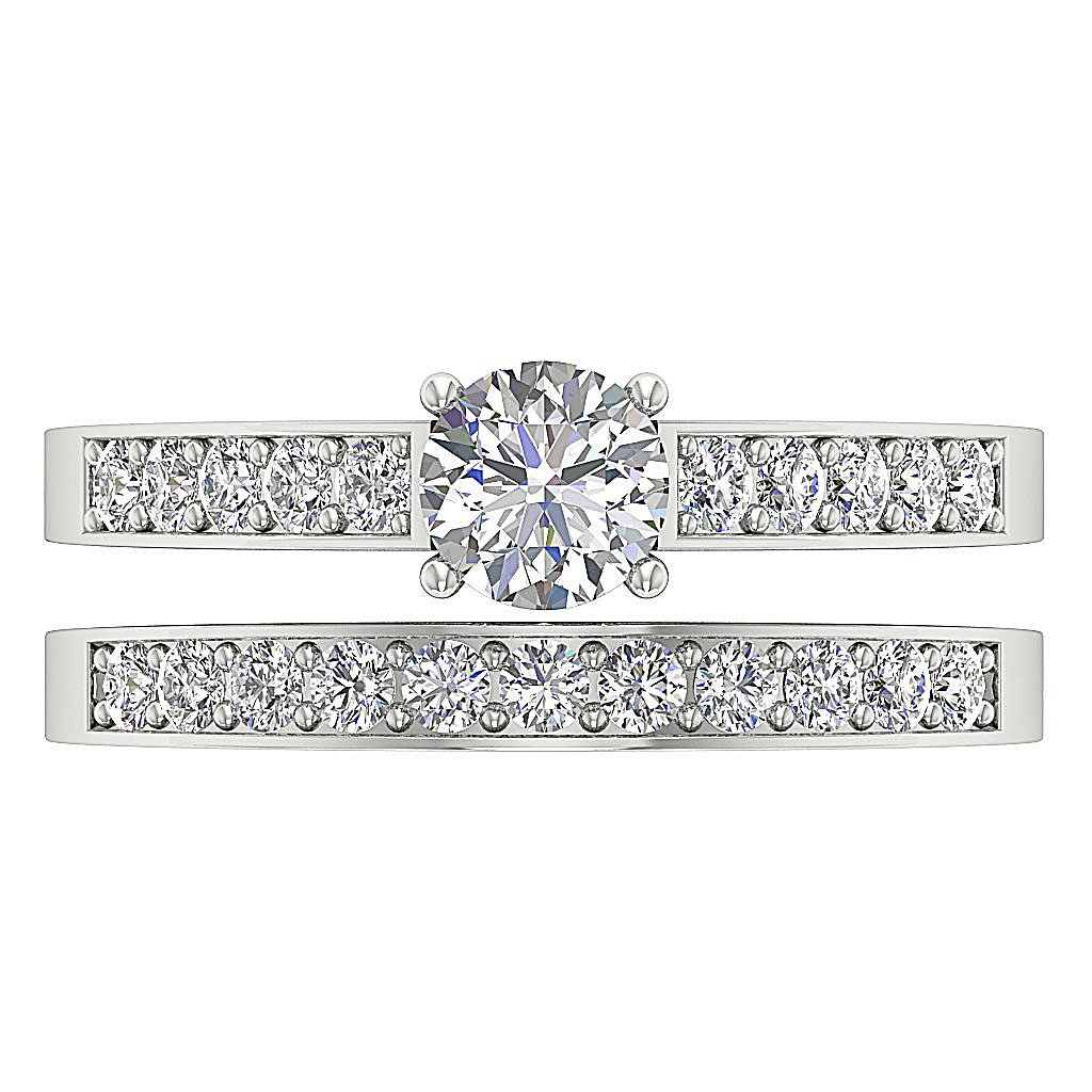 I1 G 1.45 Carat Bridal Wedding Ring Prong Set Genuine Diamond 14K Solid Gold 7.10 MM