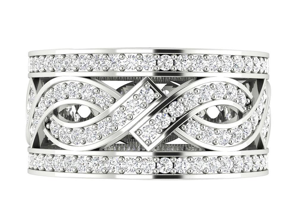 Eternity Anniversary Ring Round Diamond Prong Set SI1 G 2.00 Ct 14k Solid Gold 10.60 MM