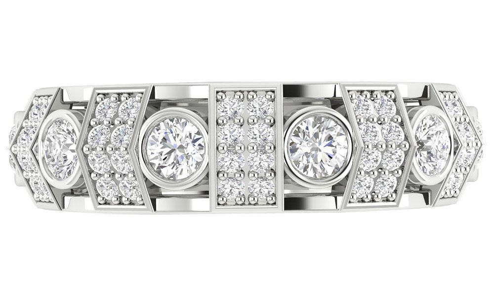 I1 G 2.00 Ct Round Diamond 14k Solid Gold Vintage Engagement Eternity Ring