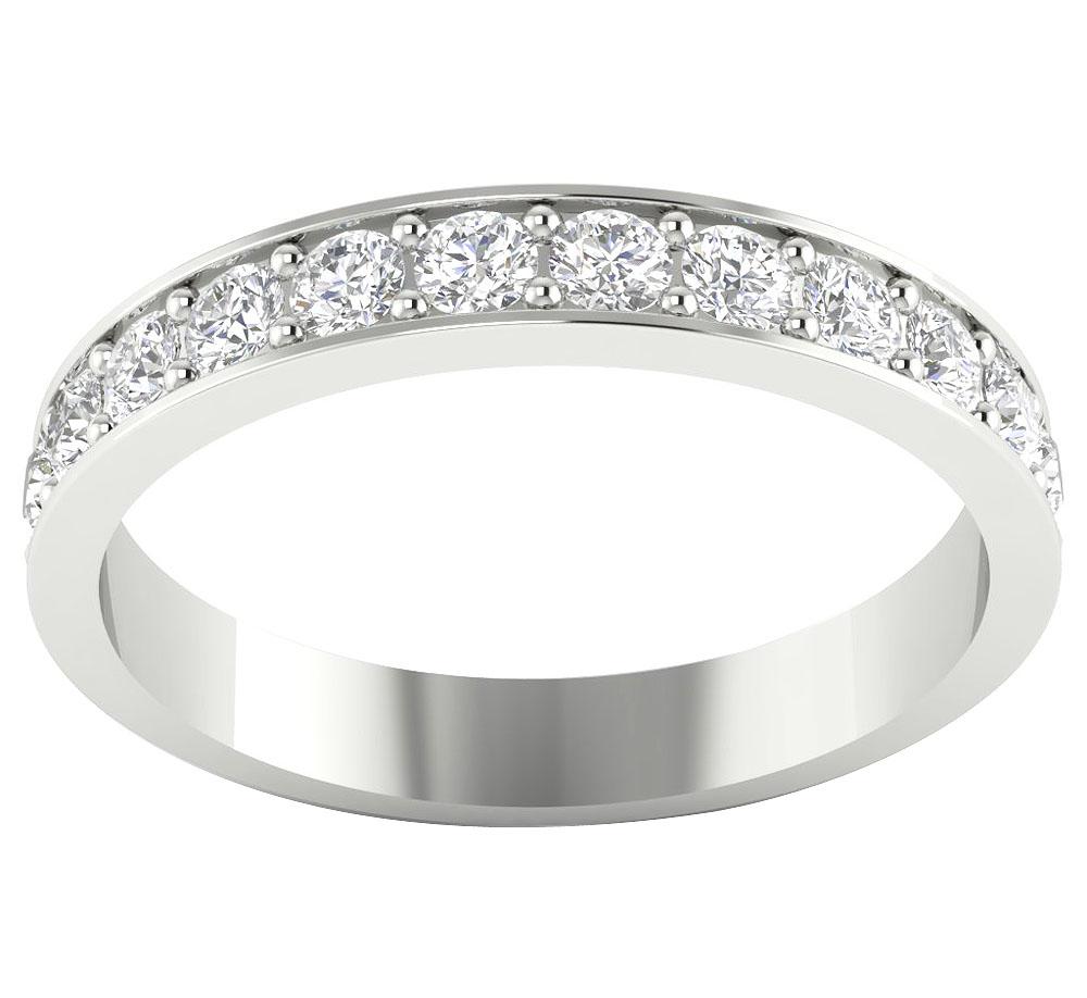 Genuine Diamond Prong Set Fashion Ring SI1 G 0.75 Ct 14K Solid Gold 3.40 MM