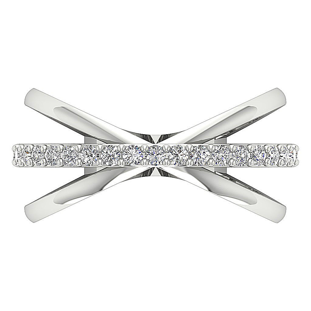 Genuine Diamond I1 G 0.50 Ct Designer Right Hand Wedding Ring 14k Rose Gold Prong Set