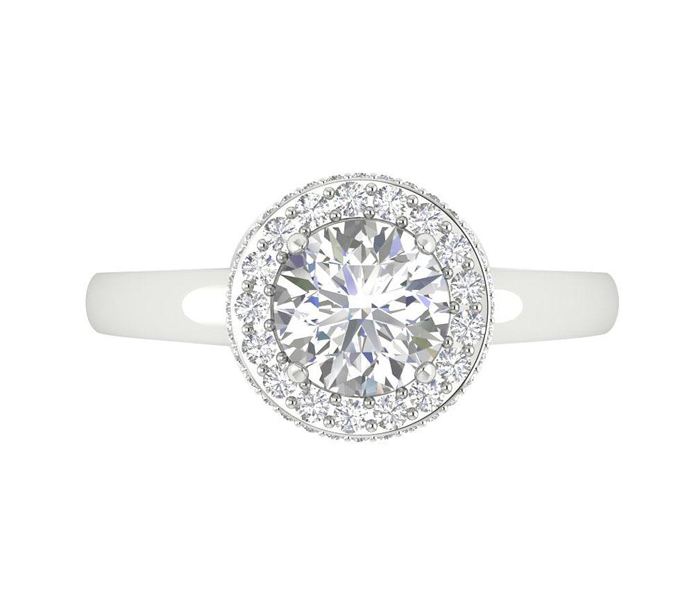 14k Rose Gold Genuine Diamond Solitaire Wedding Ring SI1 G 1.35 Ct Prong Set 10.50 MM