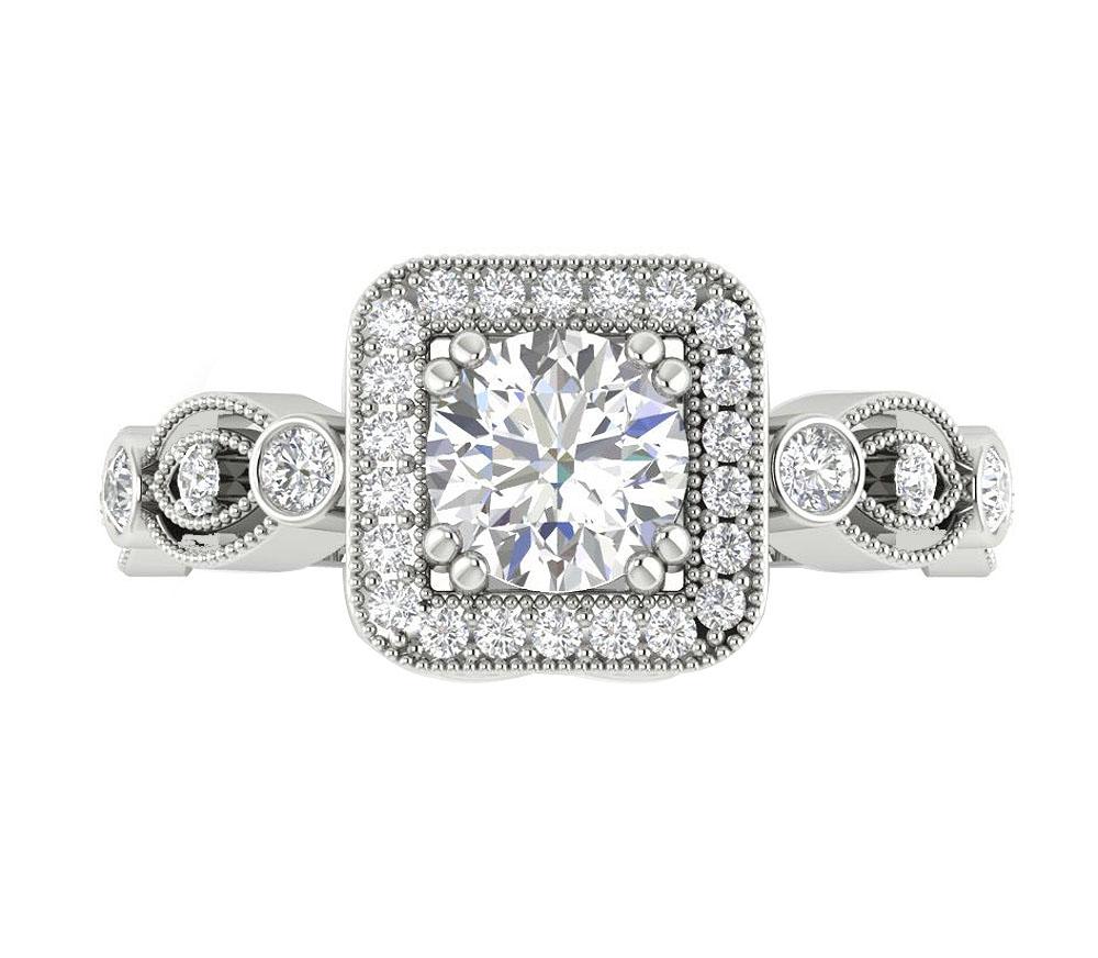 I1 G 1.50 Ct Round Diamond 14k Solid Gold Solitaire Designer Wedding Ring