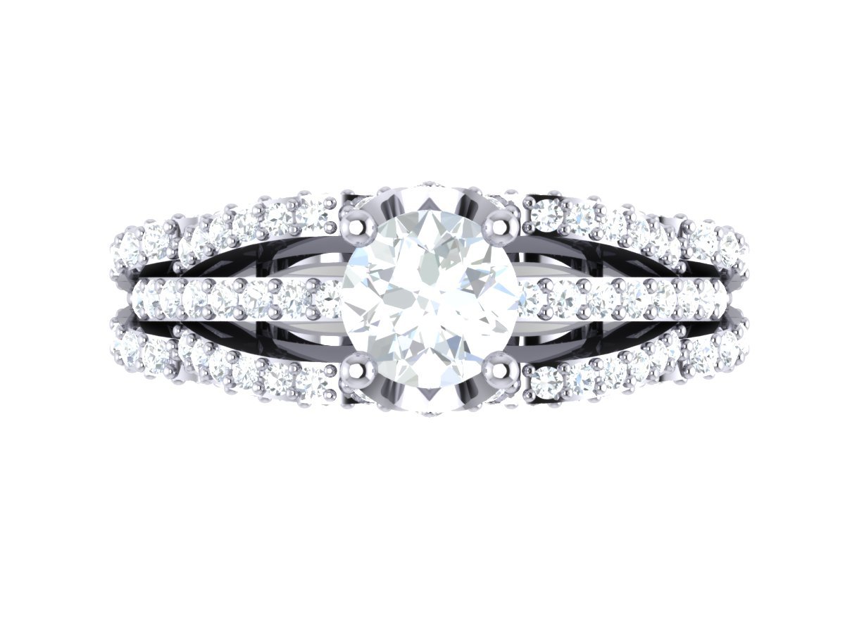 I1 G 3.00 Carat Natural Diamond 14k Solid Gold Designer Fashion Wedding Ring