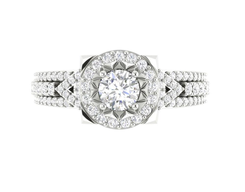 I1 G 1.00 Carat Genuine Diamond Designer Anniversary Ring 14k Solid Gold
